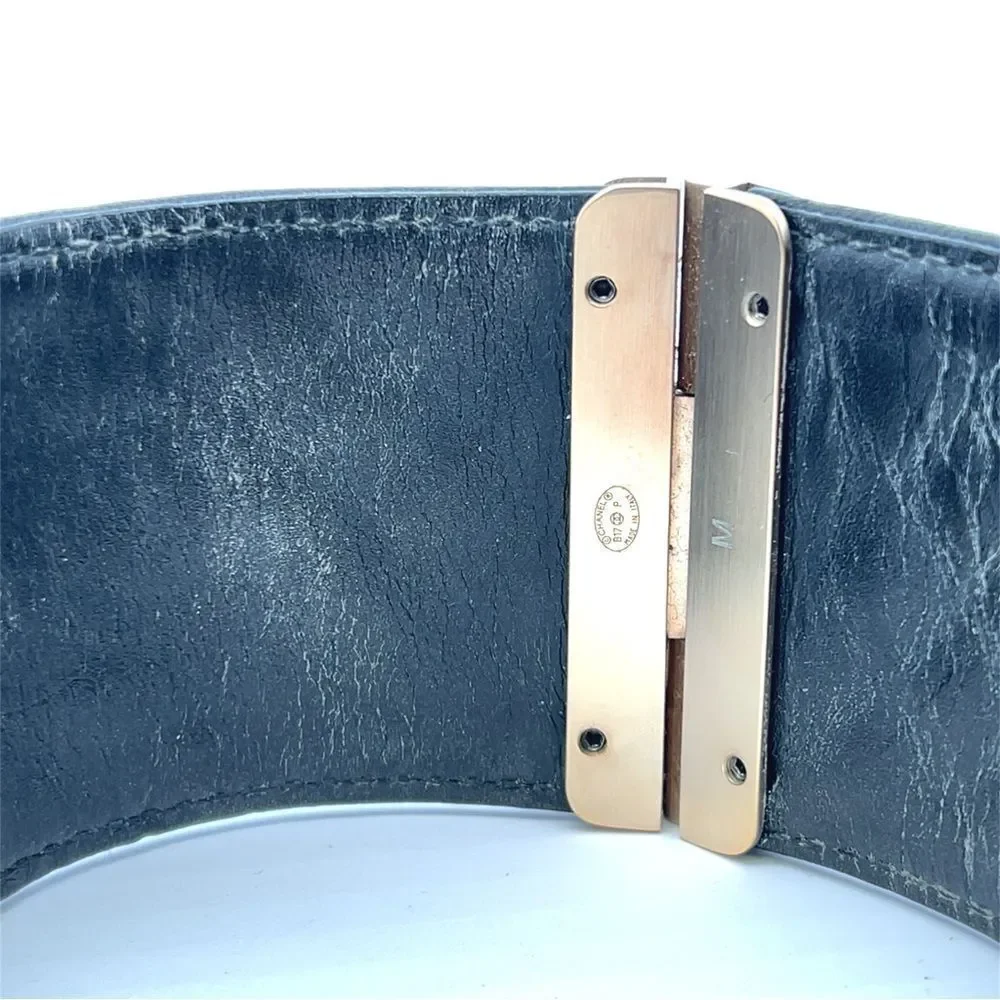 Chanel Matelasse Leather Cuff Bracelet